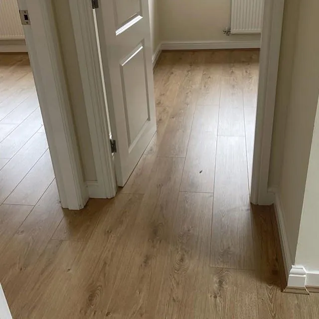 This project was fitted in Chelsea-Traditional Oak. Stairs landing and bedrooms swept through