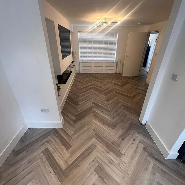 Camaro Rigid Core LVT Herring bone flooring