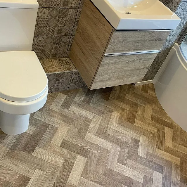 Herringbone non-slip vinyl