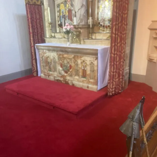 Ruby Red Carpeted Altar